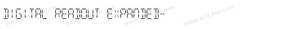 Digital Readout Expanded字体转换